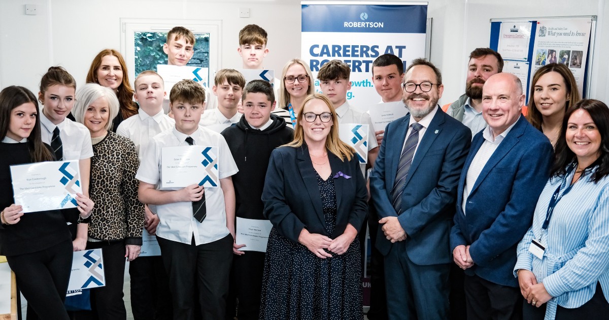1200x630 Lornshill Academy pupils with their certificates
