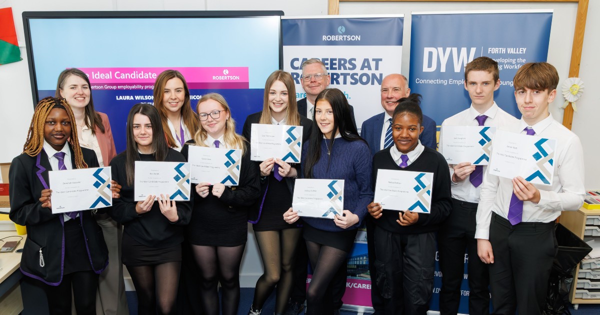 1200x630 Wallace High pupils with their certificates