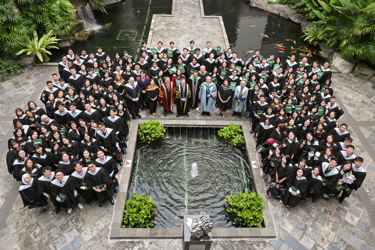 crowd outside in formal wear