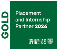 Placement and Internship Partnership badge - green gold