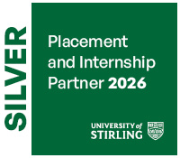 Placement and Internship Partnership badge - green silver