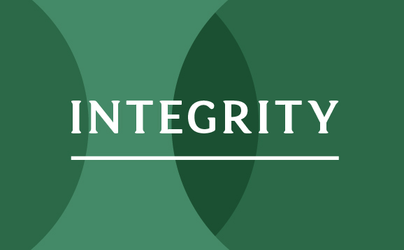 University of Stirling strategic plan values: Integrity